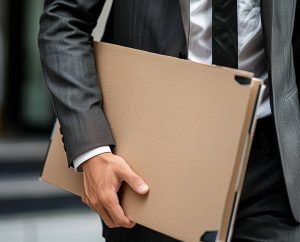 Un député en costume tient un dossier dans sa main